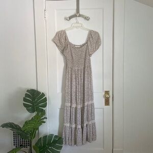 Neuflora Bedford Dress in Cream Ditsy Floral Pattern